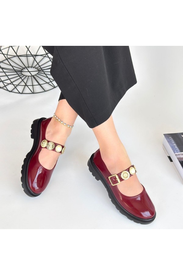 Okira Bordo Rugan Oxford Ayakkabı Okira Bordo Rugan Oxford Ayakkabı